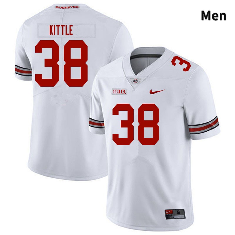 Ohio State Buckeyes Cameron Kittle Men's #38 White Authentic Stitched College Football Jersey
